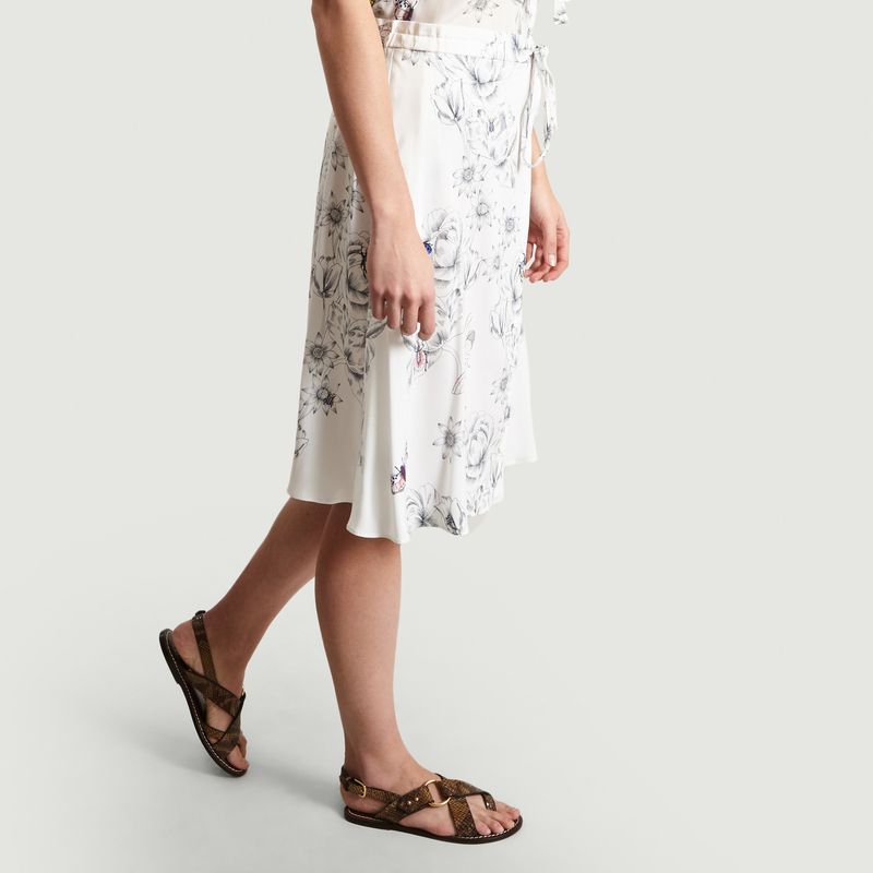 Jupe En Soie Print Nature - Cacharel