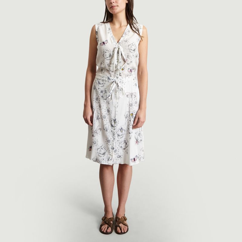 Jupe En Soie Print Nature - Cacharel