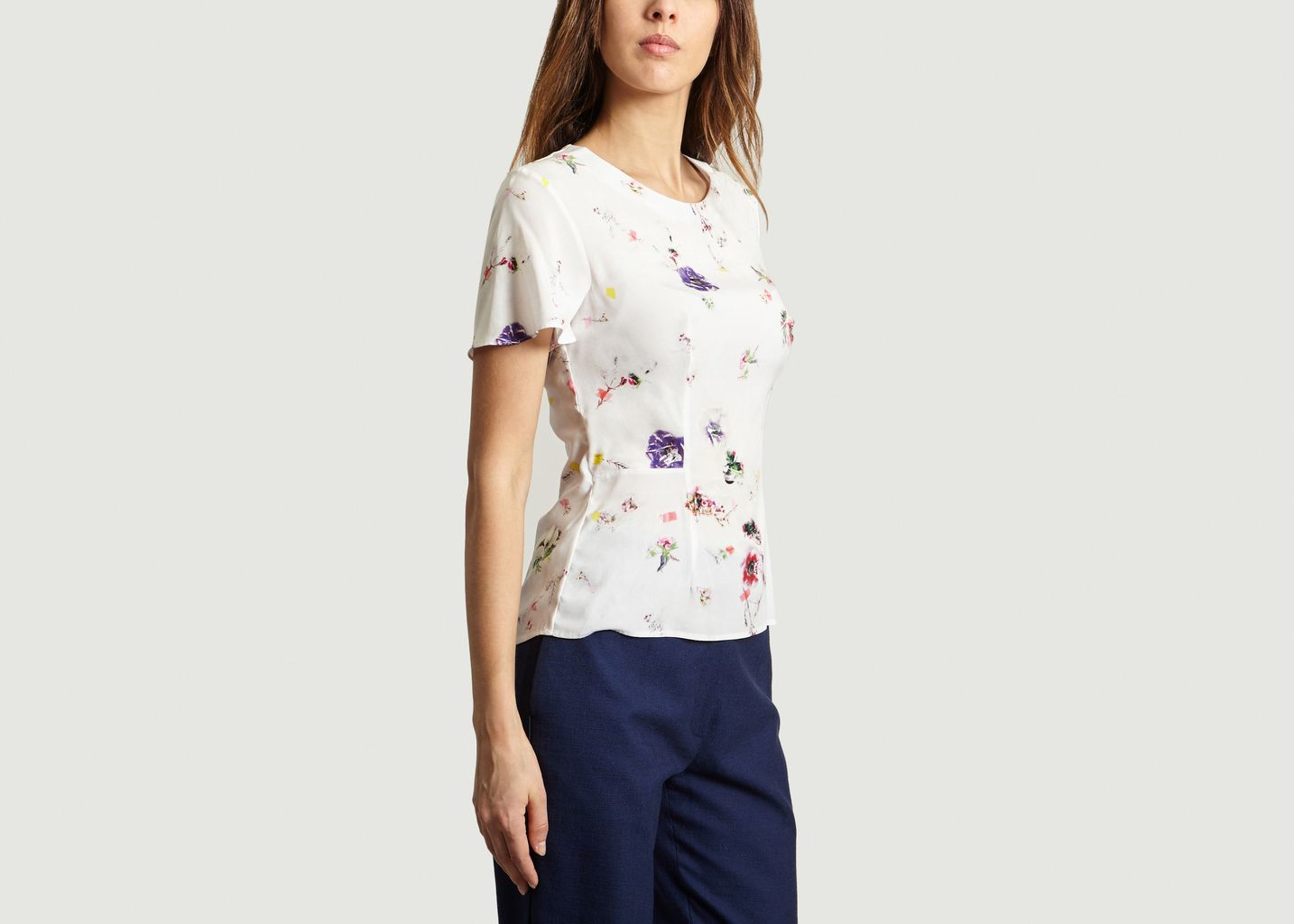 Top En Soie Motif Fleuri - Cacharel