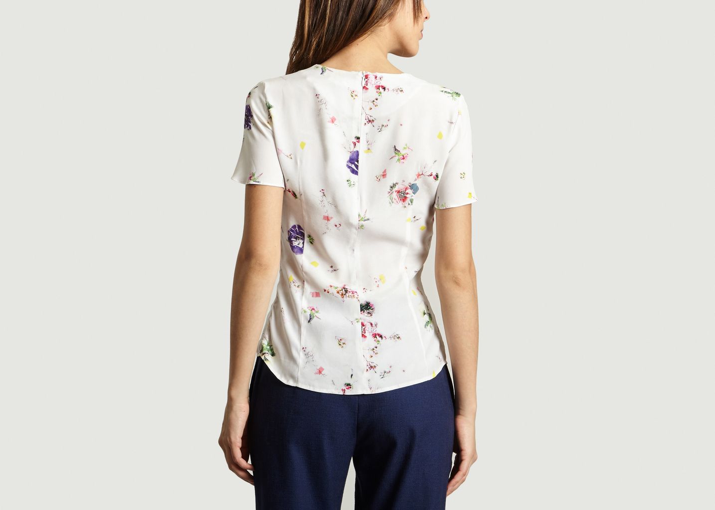 Top En Soie Motif Fleuri - Cacharel
