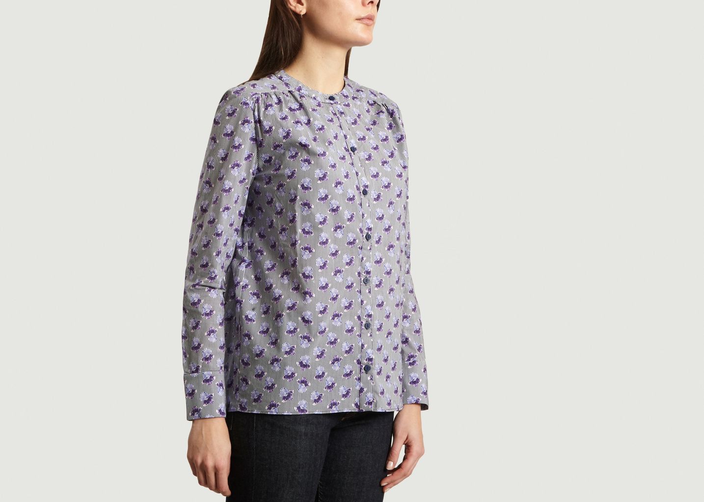 Poplin Cotton Floral Shirt - Cacharel