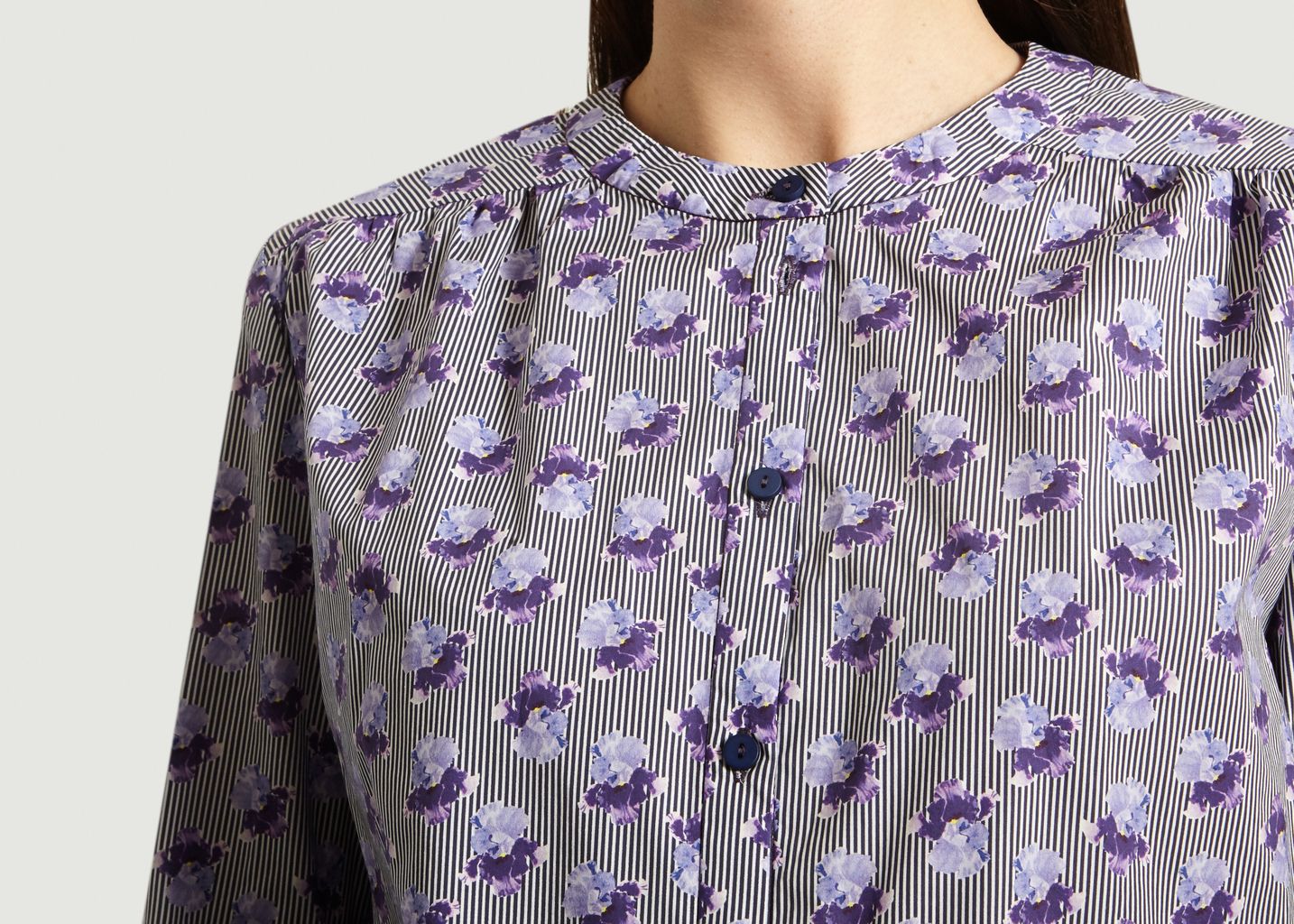 Poplin Cotton Floral Shirt - Cacharel