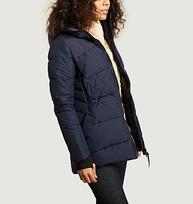 Hybridge warm hooded down jacket