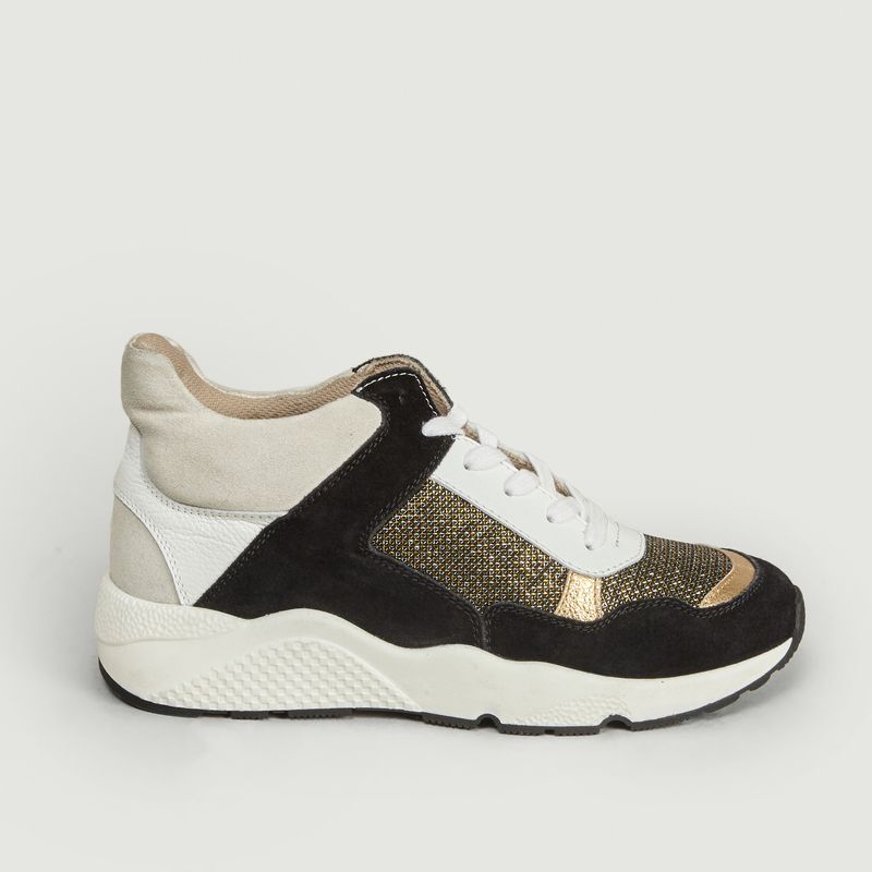 akavet Kostbar ecstasy Henri mid-high leather and fabric sneakers Multicolor Canal Saint Martin |  L'Exception