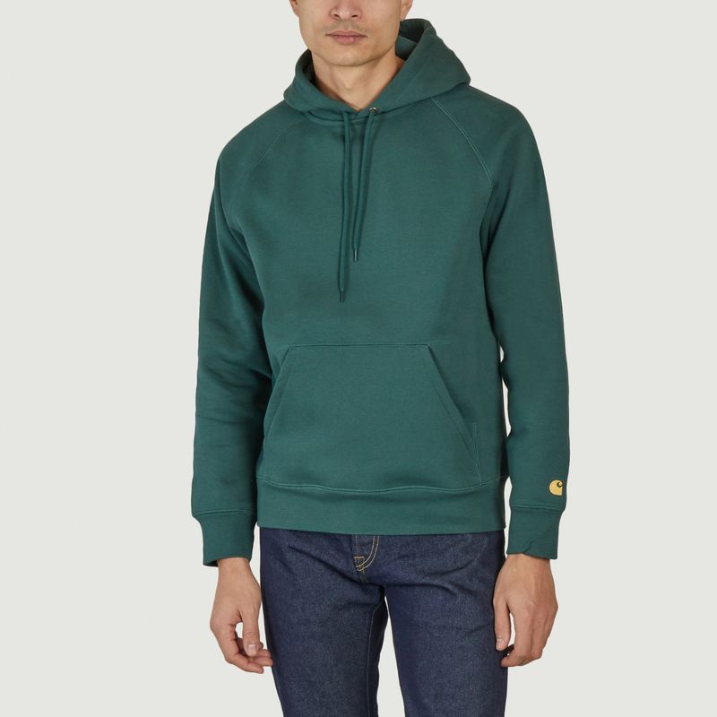 Carhartt Homme Veste Taille M Vert Capuche Fermeture Éclair Poches  Polyester