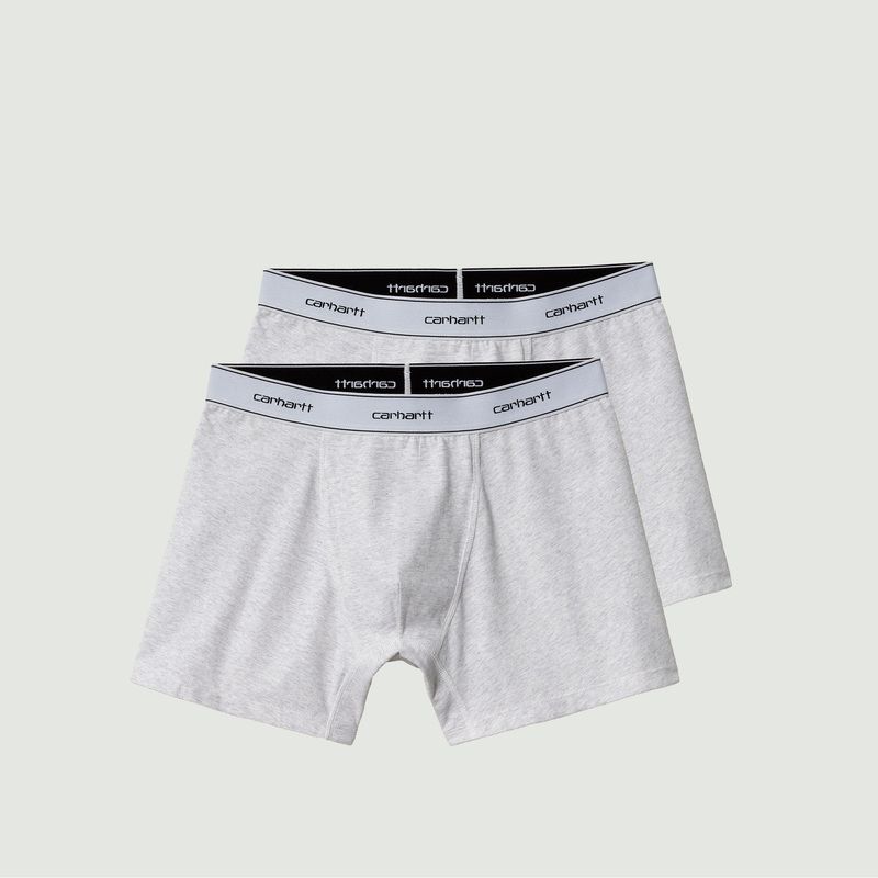Pack of 2 Cotton Boxer Briefs Grey Carhartt WIP