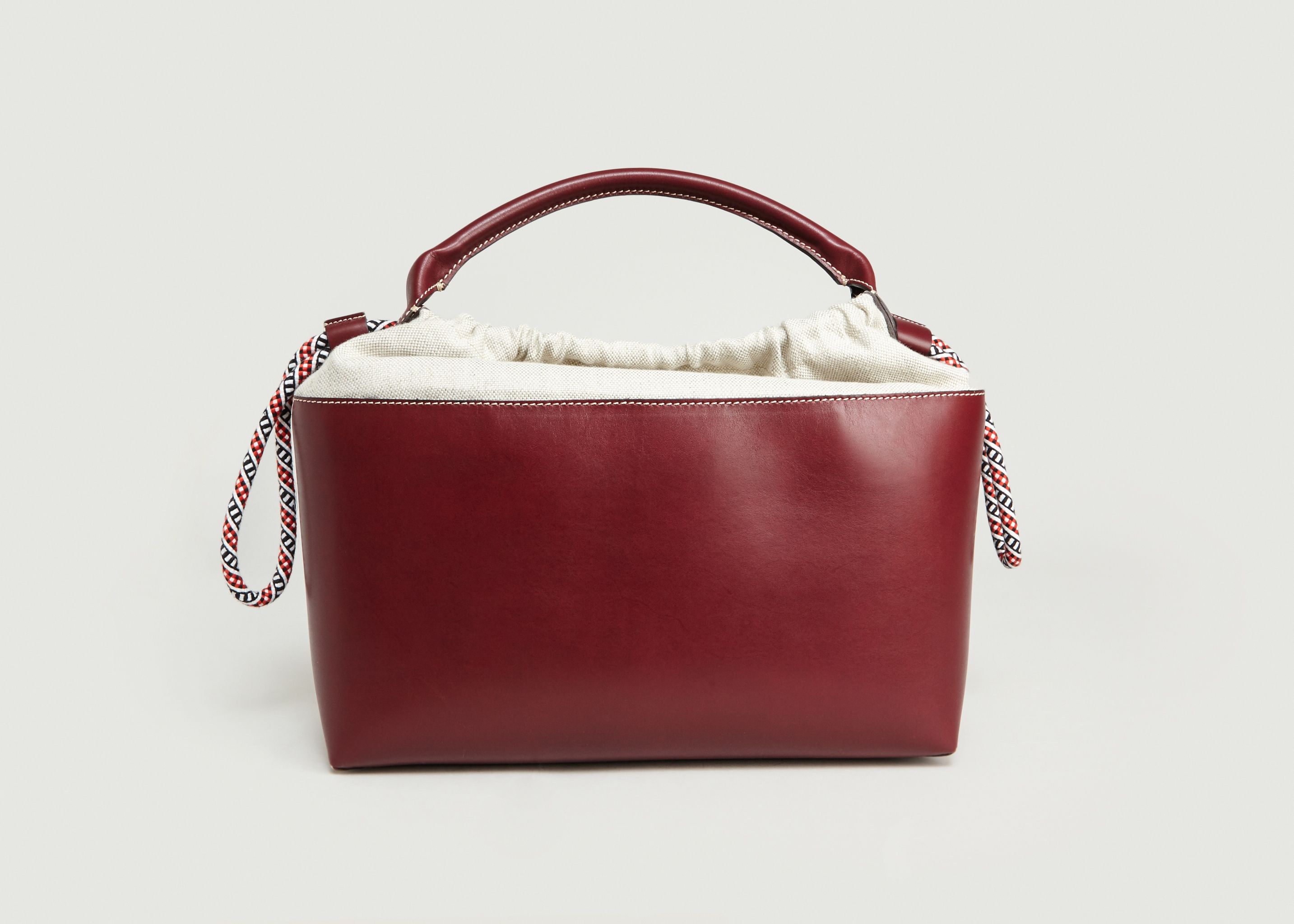 Varenne Bi Material Handbag Burgundy Carven L Exception The Product Is Added To Your Basket
