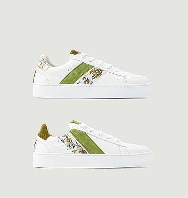 Sneakers Green Floral