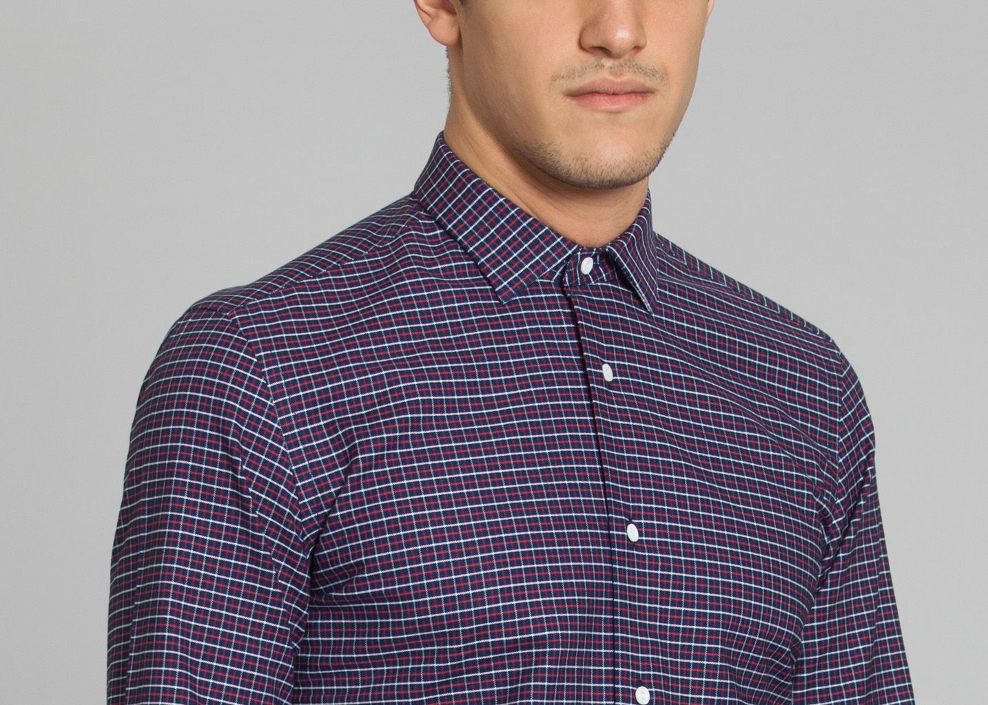 Chemise French Check Bleu Marine Cavalier Bleu L’Exception