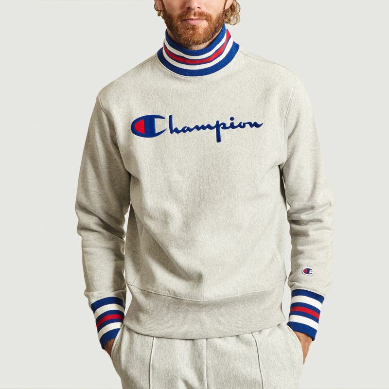 champion striped sweatshirt
