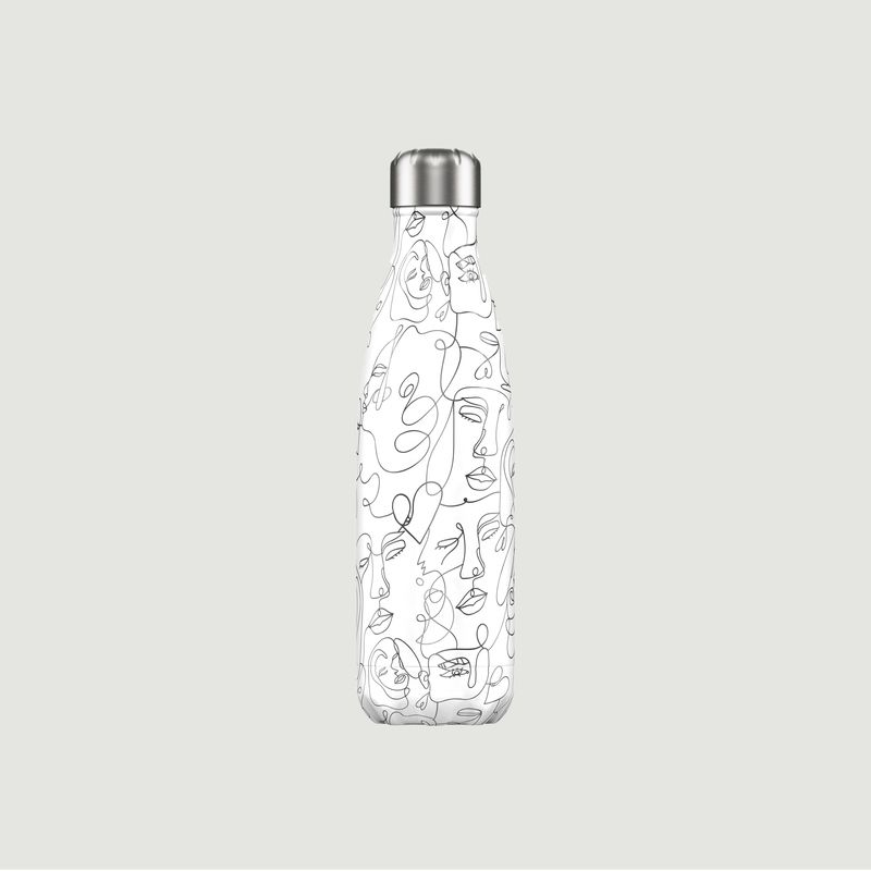 Reusable bottle 500ml Line Art Faces - Chilly's