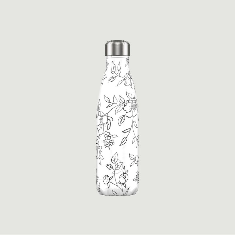 500ml reusable bottle Line Art Flowers - Chilly's
