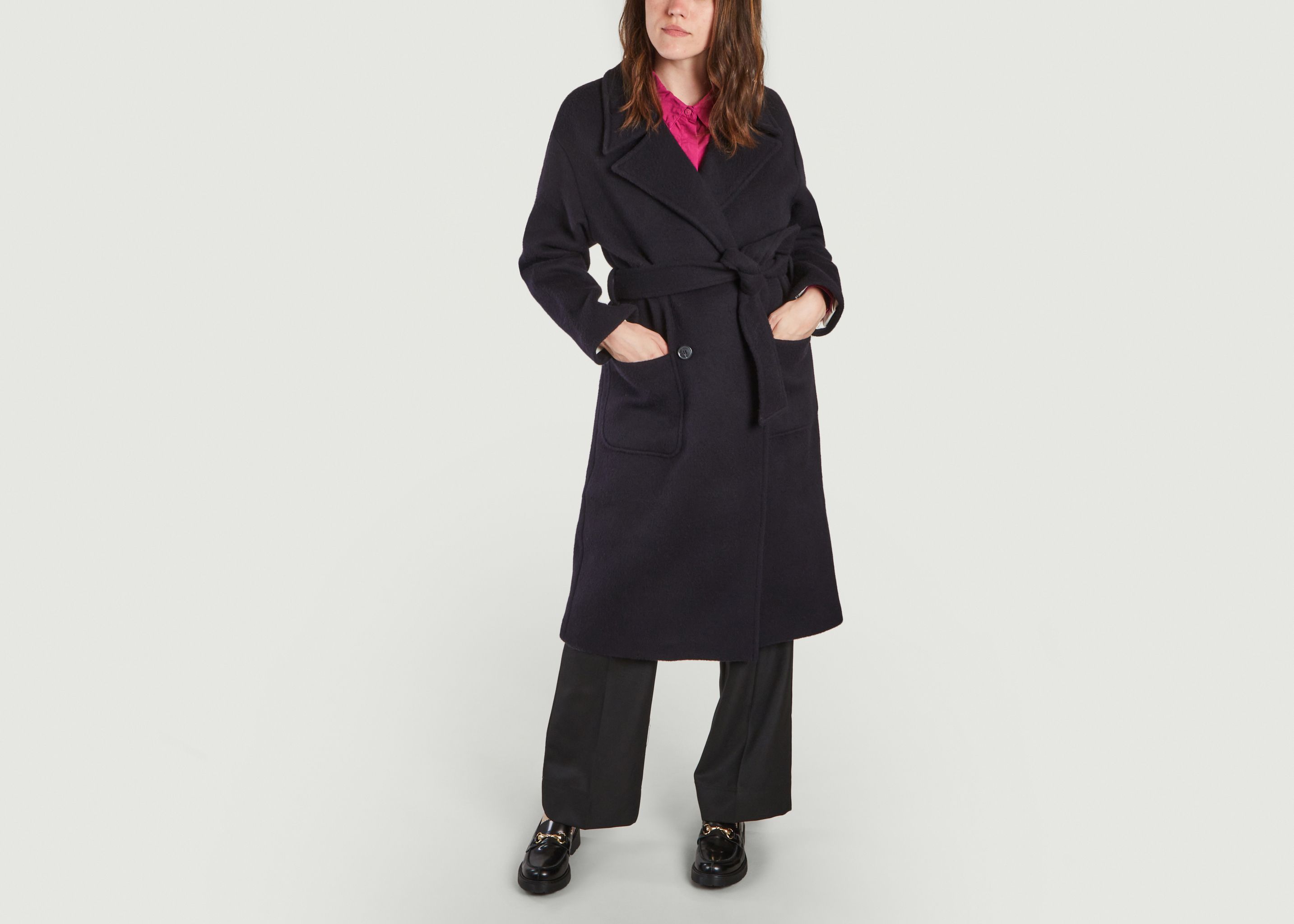 Loose-fitting belted coat Galia - Chloé Stora