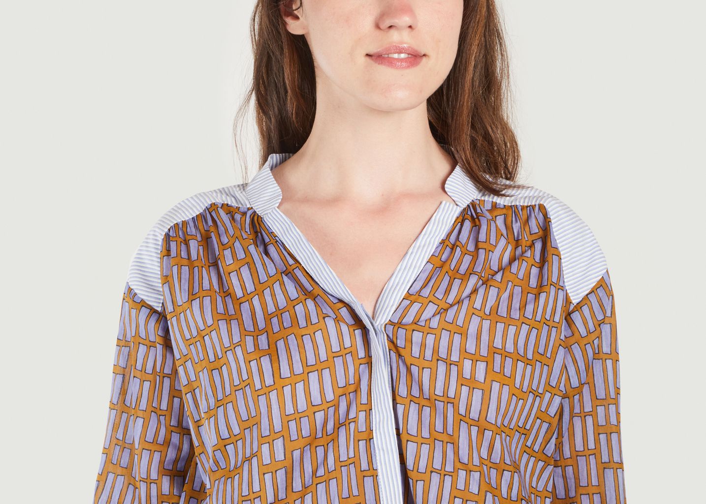 Derrick geometric print shirt - Chloé Stora