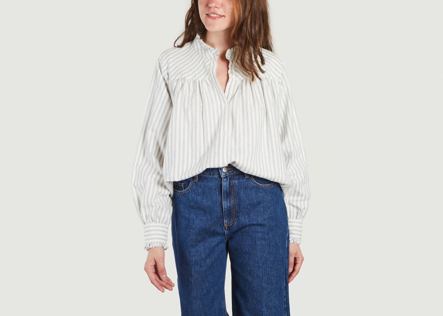 Albane cotton and linen striped shirt - Chloé Stora