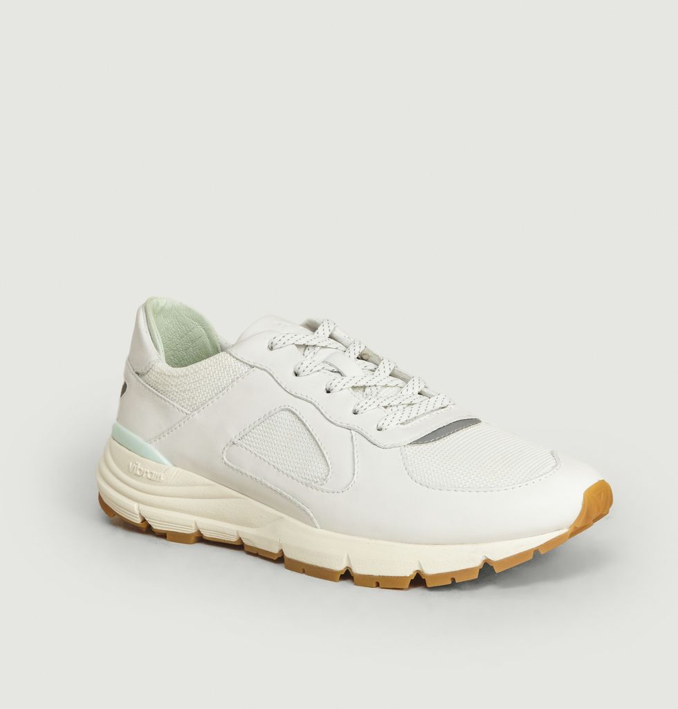 Edwin nubuck and fabric sneakers White 