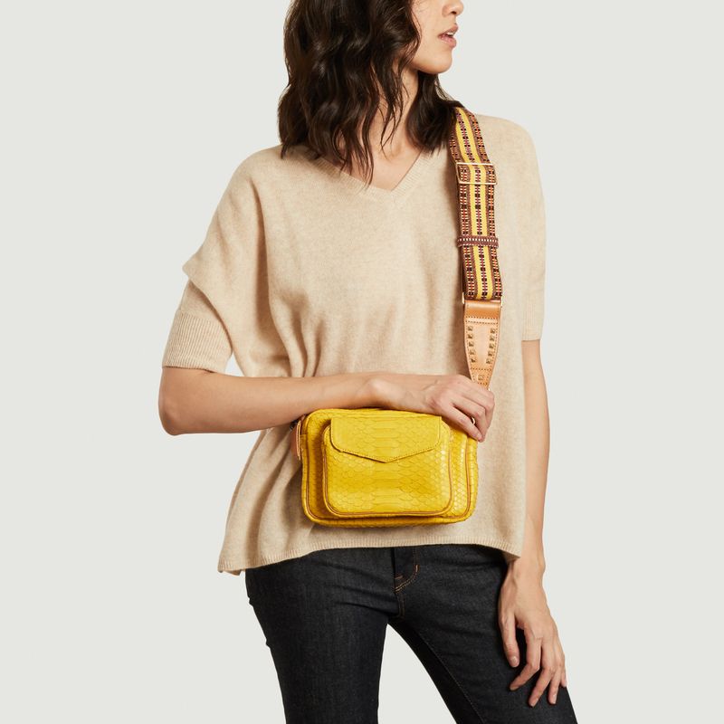 sac python jaune