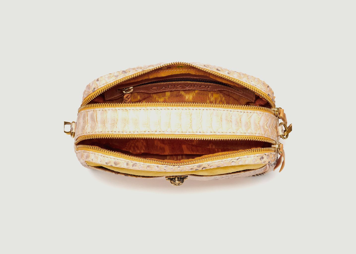 Sac en cuir de python et daim Lily - Claris Virot