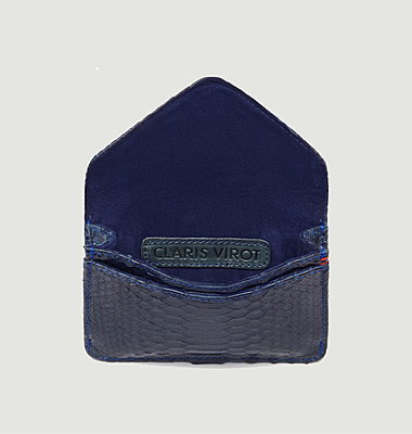 Alex python leather card holder