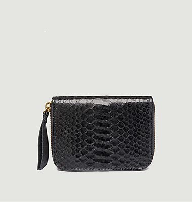 Python leather wallet Mini Bob