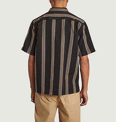 Chemise à mi-manches en coton et lin