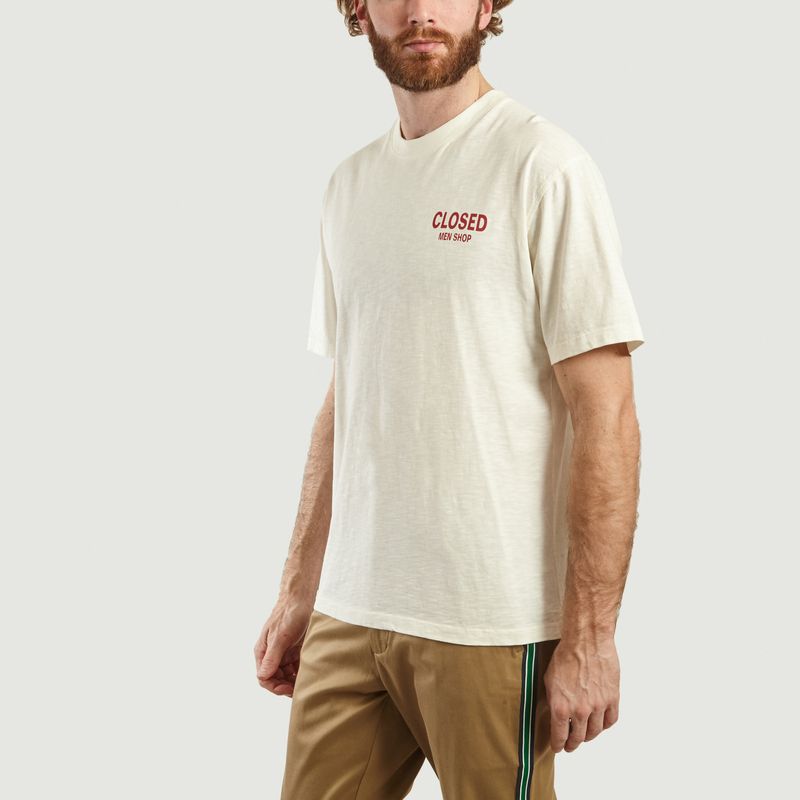 T-Shirt Logotypé En Coton Flammé - Closed