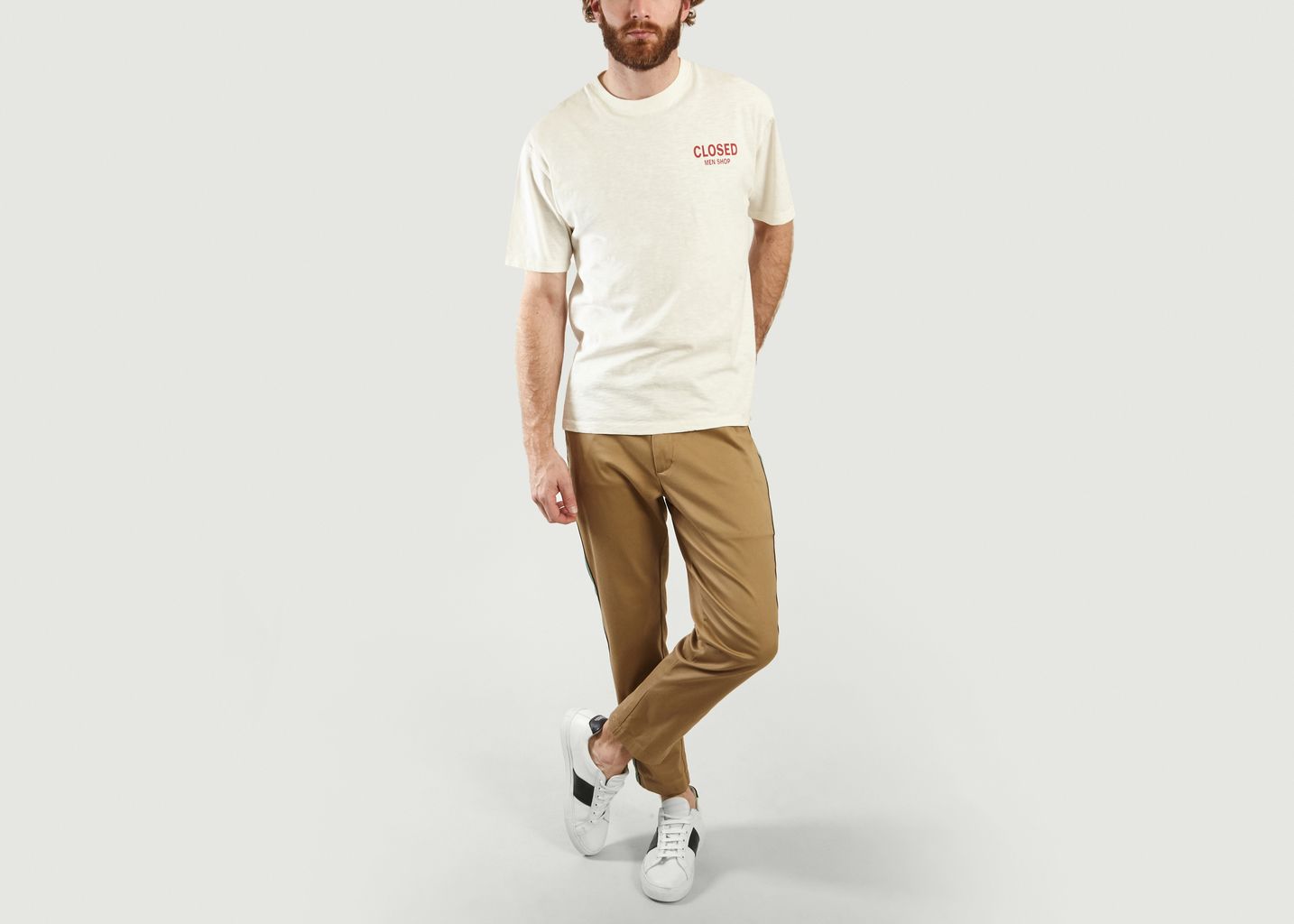 Pantalon Atelier Cropped Avec Bandes Latérales Rayées - Closed