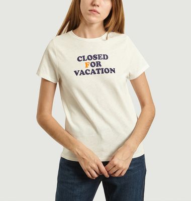 T-shirt imprimé Closed for vacation