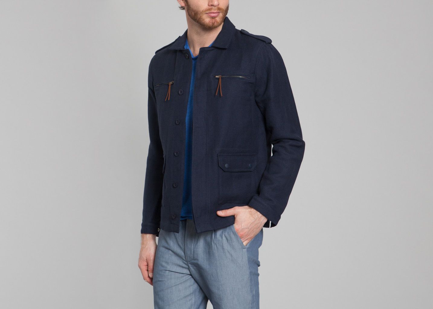 Paris Veste L'exception Bleu Military Marine De Commune Bg7XB