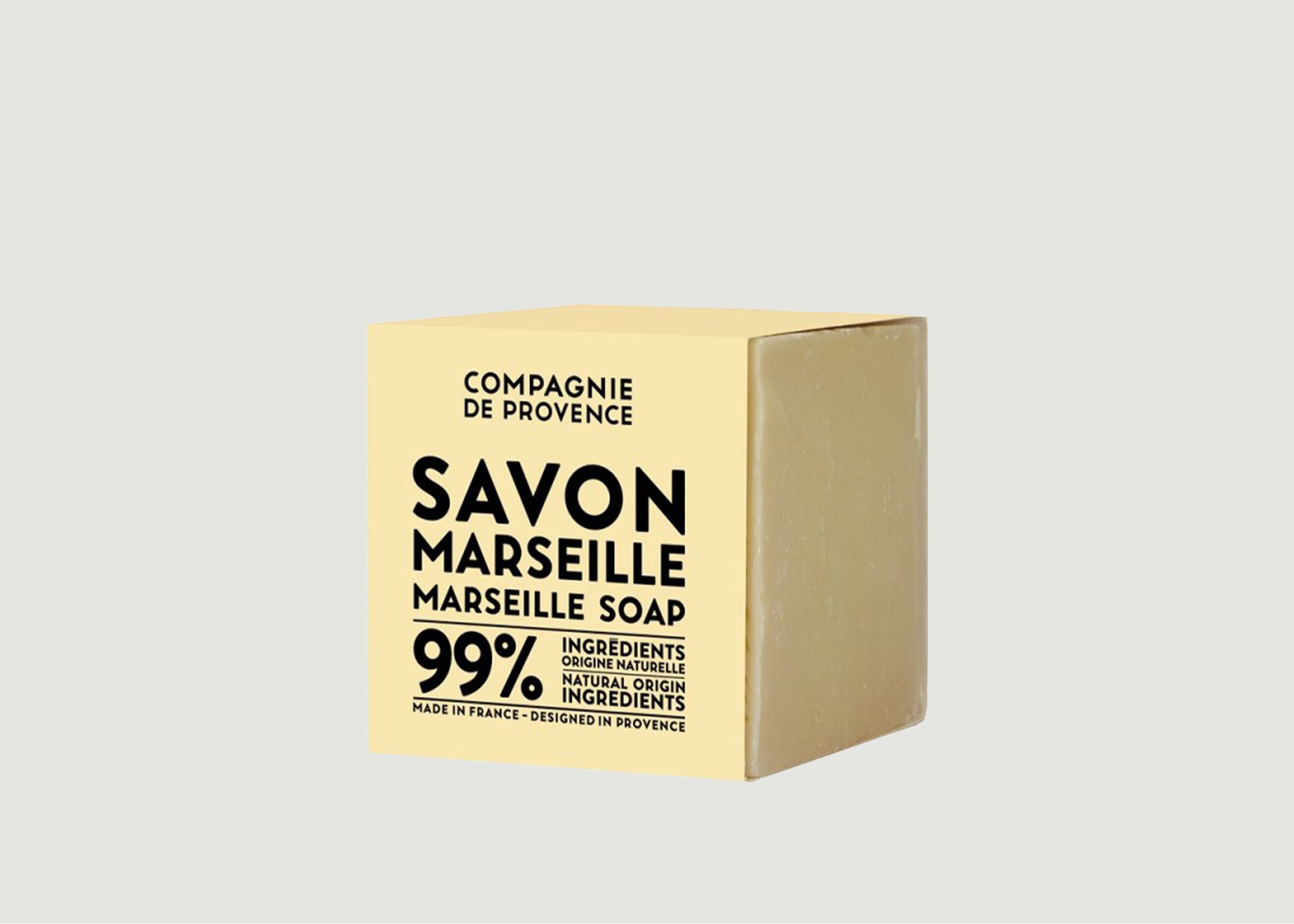 Cube of Marseille Palm soap - La Compagnie de Provence