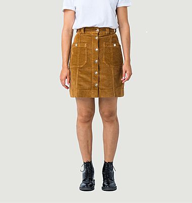 Trapeze skirt in corduroy