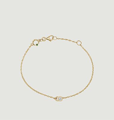 Chain bracelet CO 0,1 carats in yellow gold