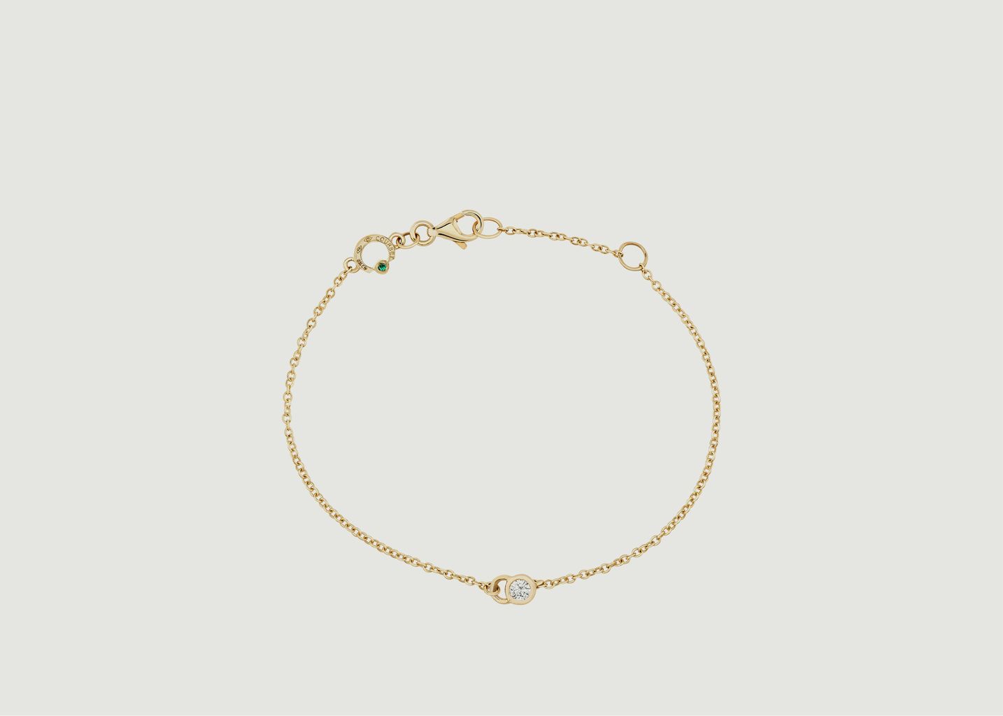 Bracelet chaîne CO 0,1 carats en or jaune - Courbet