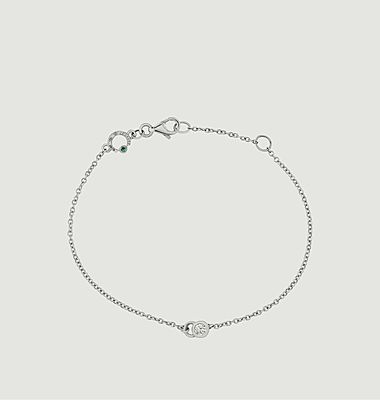 Chain bracelet CO 0,2 carats in white gold