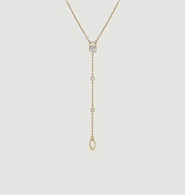 CO Tie Necklace in Yellow Gold