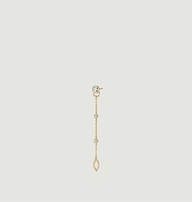 Mono earring CO 0,25 carats in yellow gold