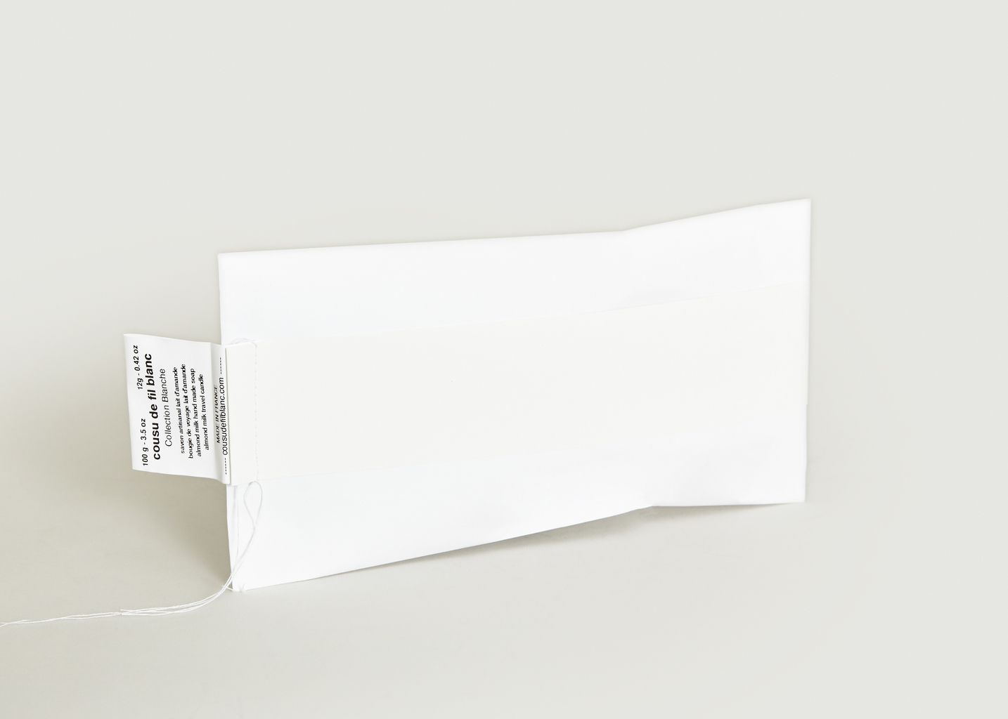 Pochette cadeau (bougie 12g+savon 100g) - cousu de fil blanc