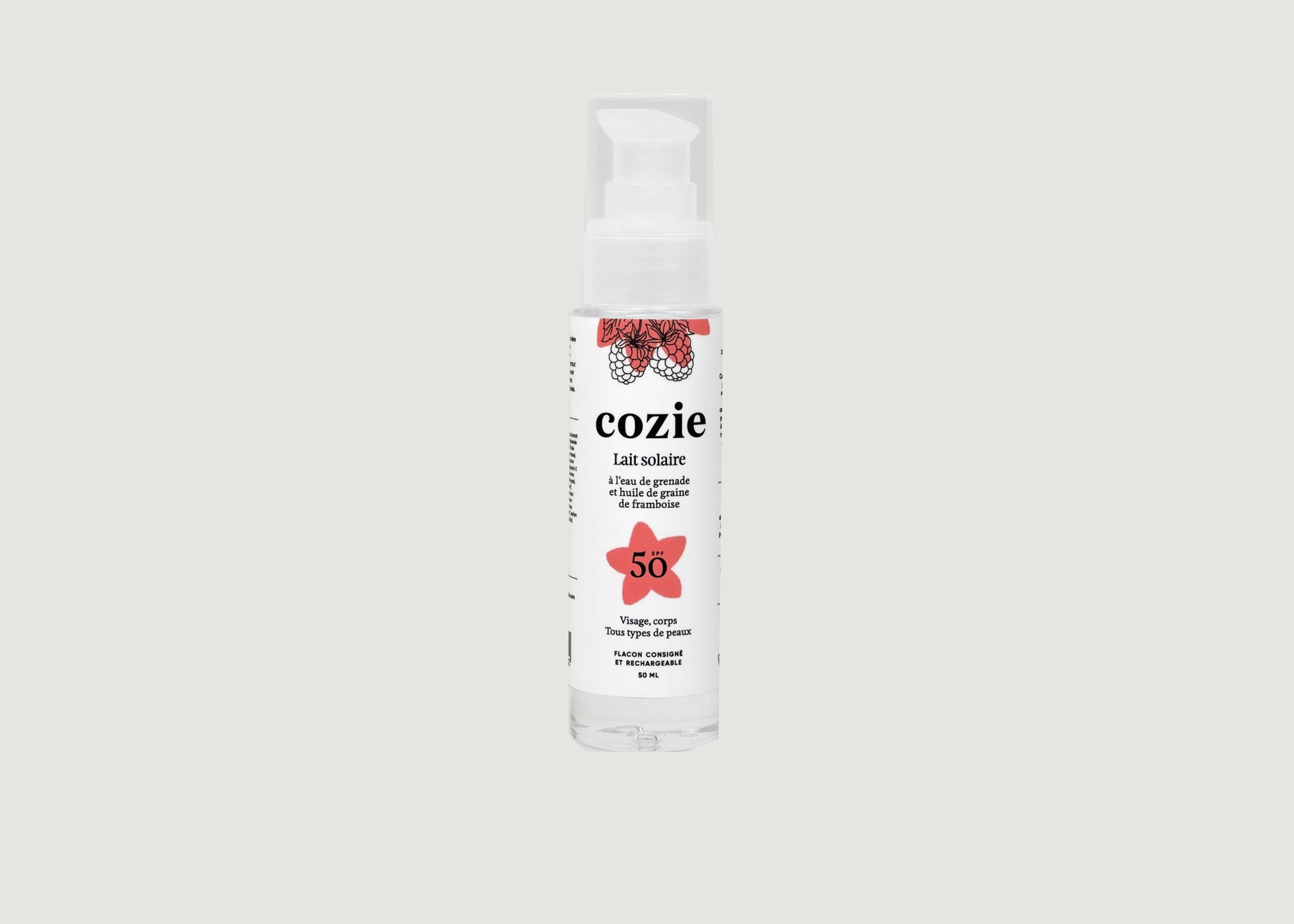 Sun Milk SPF 50 with pomegranate water and raspberry seed - Cozie