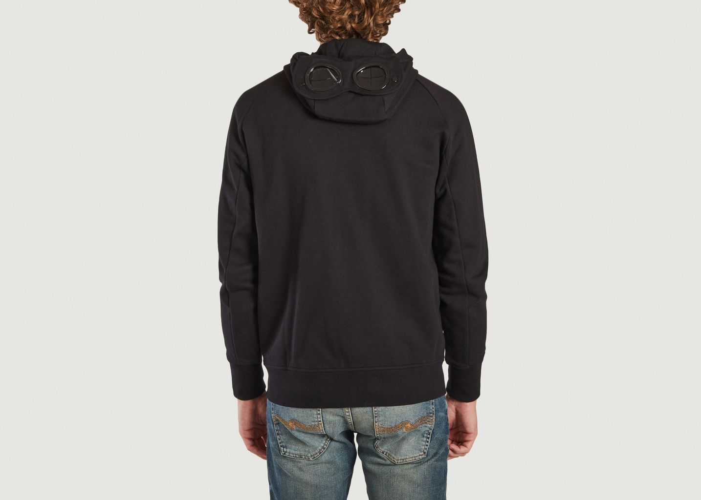 Diagonal Raised Fleece Goggle Hoodie - C.P. COMPANY