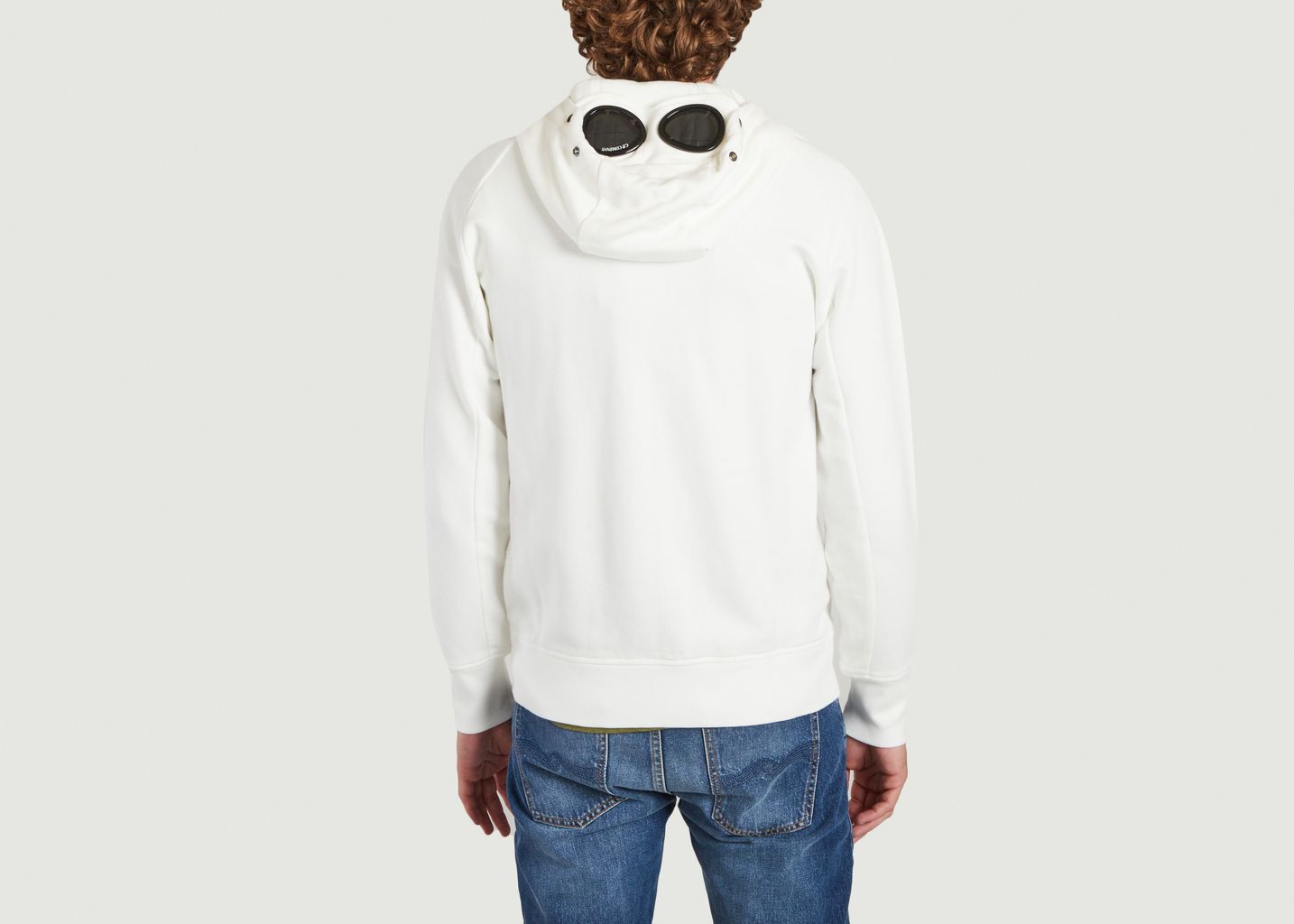 Diagonal Raised Fleece Goggle Hoodie - C.P. COMPANY