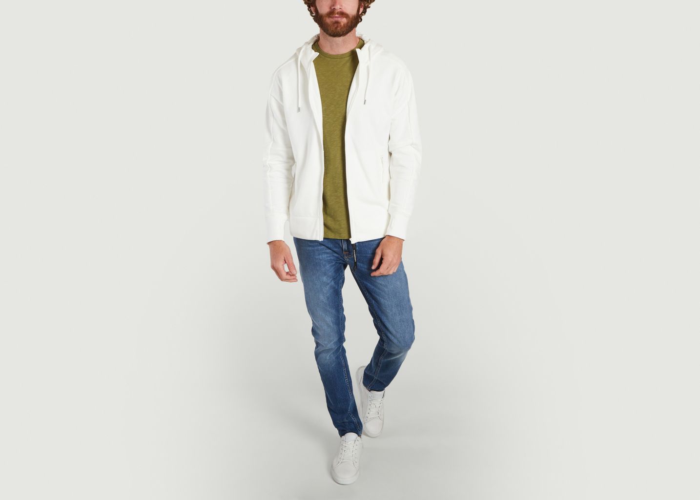 Diagonal Raised Fleece Goggle Hoodie - C.P. COMPANY