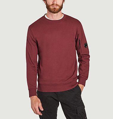 Diagonal cotton sweatshirt