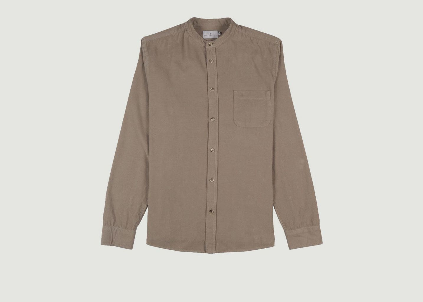 Chemise Col Mao Velours - Cuisse de Grenouille