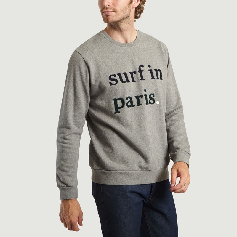 Sweat Fado Broderie Surf In Paris - Cuisse de Grenouille