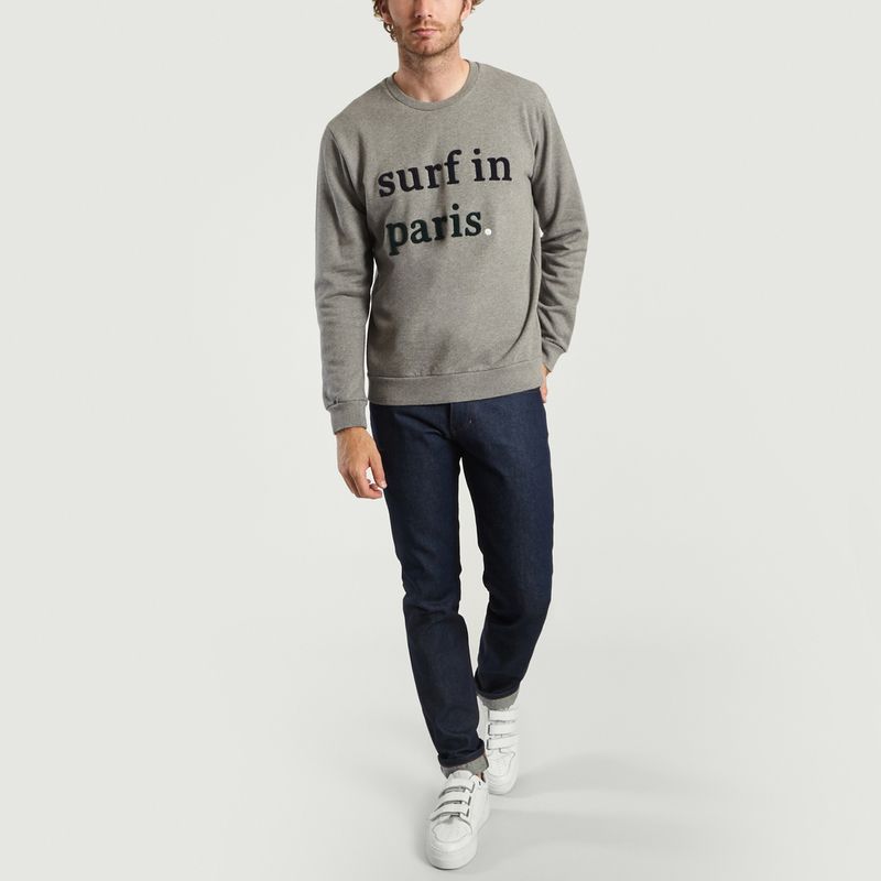 Sweat Fado Broderie Surf In Paris - Cuisse de Grenouille