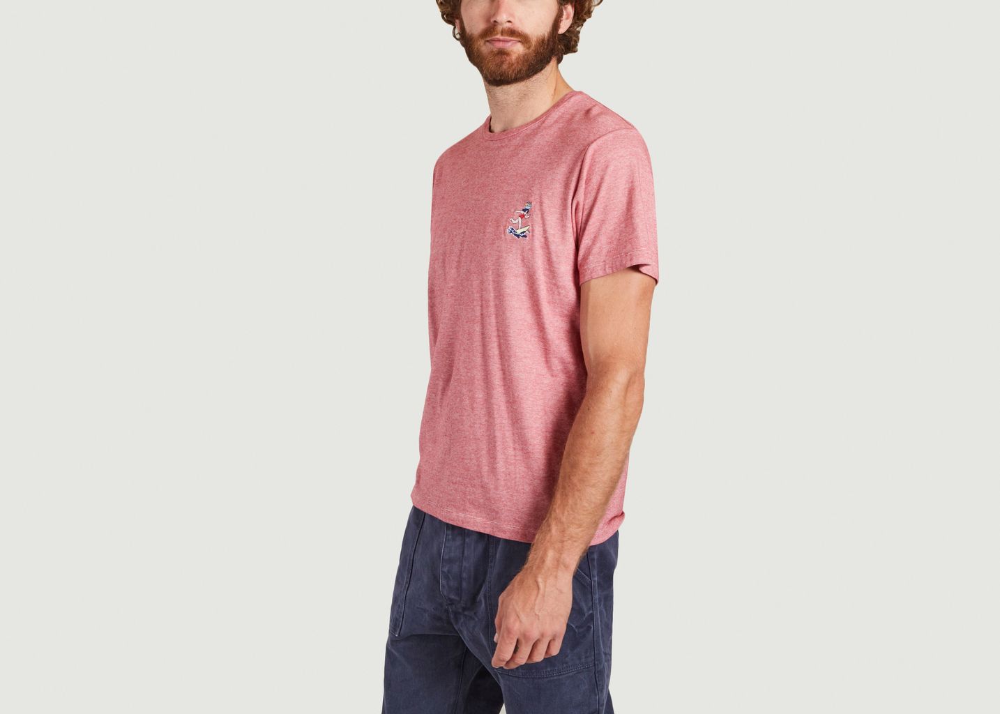 T-shirt à micro rayures en coton bio Manolo - Cuisse de Grenouille