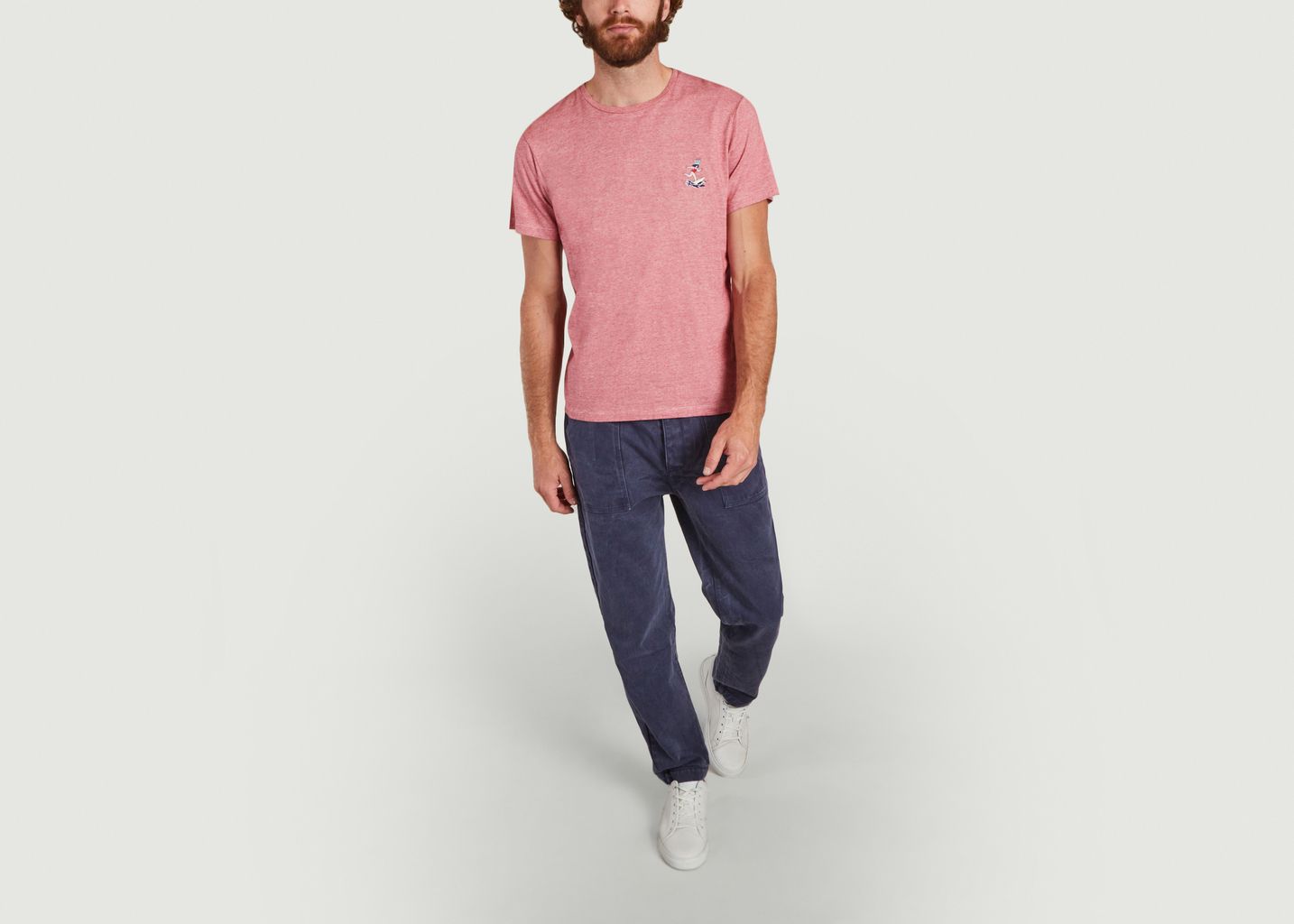 T-shirt à micro rayures en coton bio Manolo - Cuisse de Grenouille