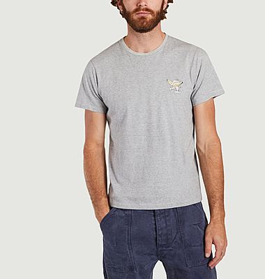 T-shirt à micro rayures en coton bio Manolo