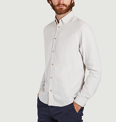 Hellgraues Button-Down-Hemd