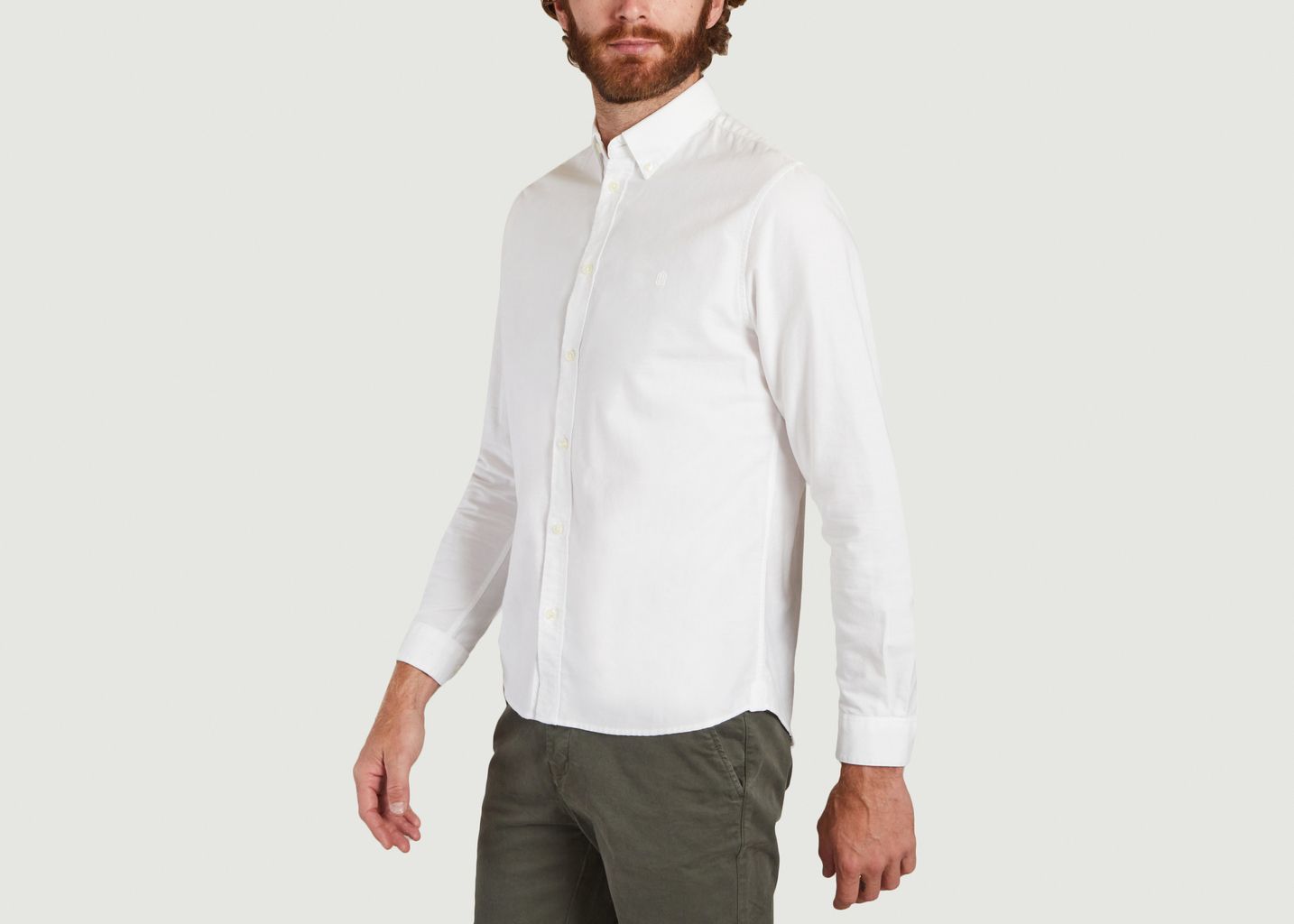 Chemise Boutonnée Broderie Maison Blanc Cassé - Cuisse de Grenouille